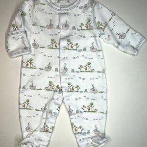 KISSY KISSY Blue Noah's Ark Footie - Size: Newborn